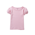 Girls Puff Sleeve T-Shirt, 100% Cotton