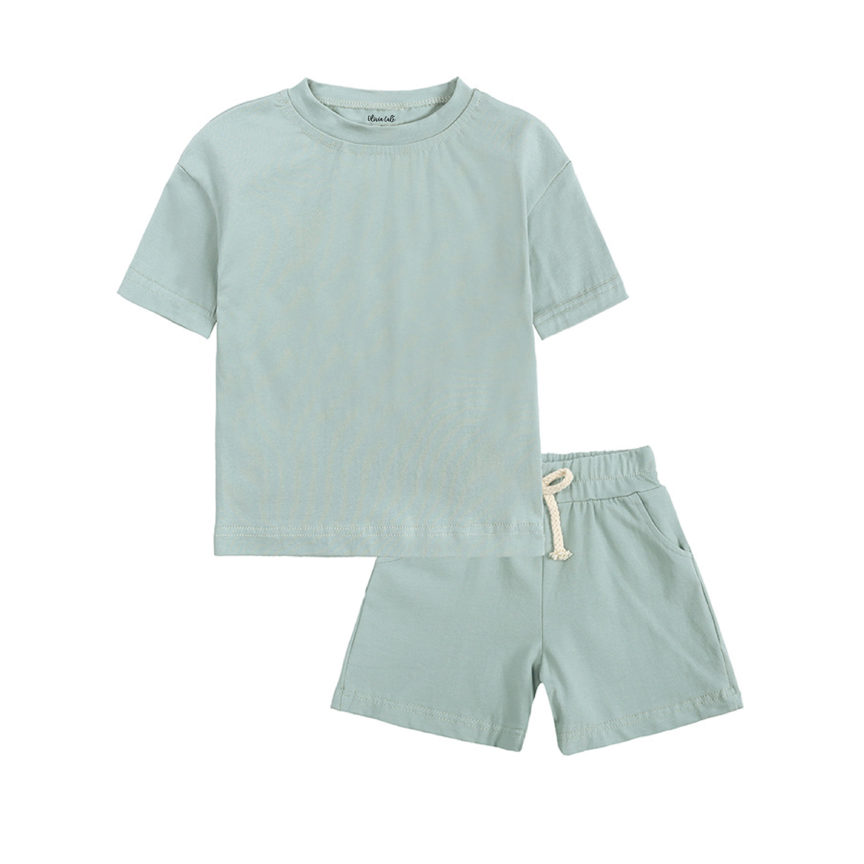 Toddler 2-Piece Cotton Short Set, Short Sleeve T-Shirt and Shorts with Drawstring