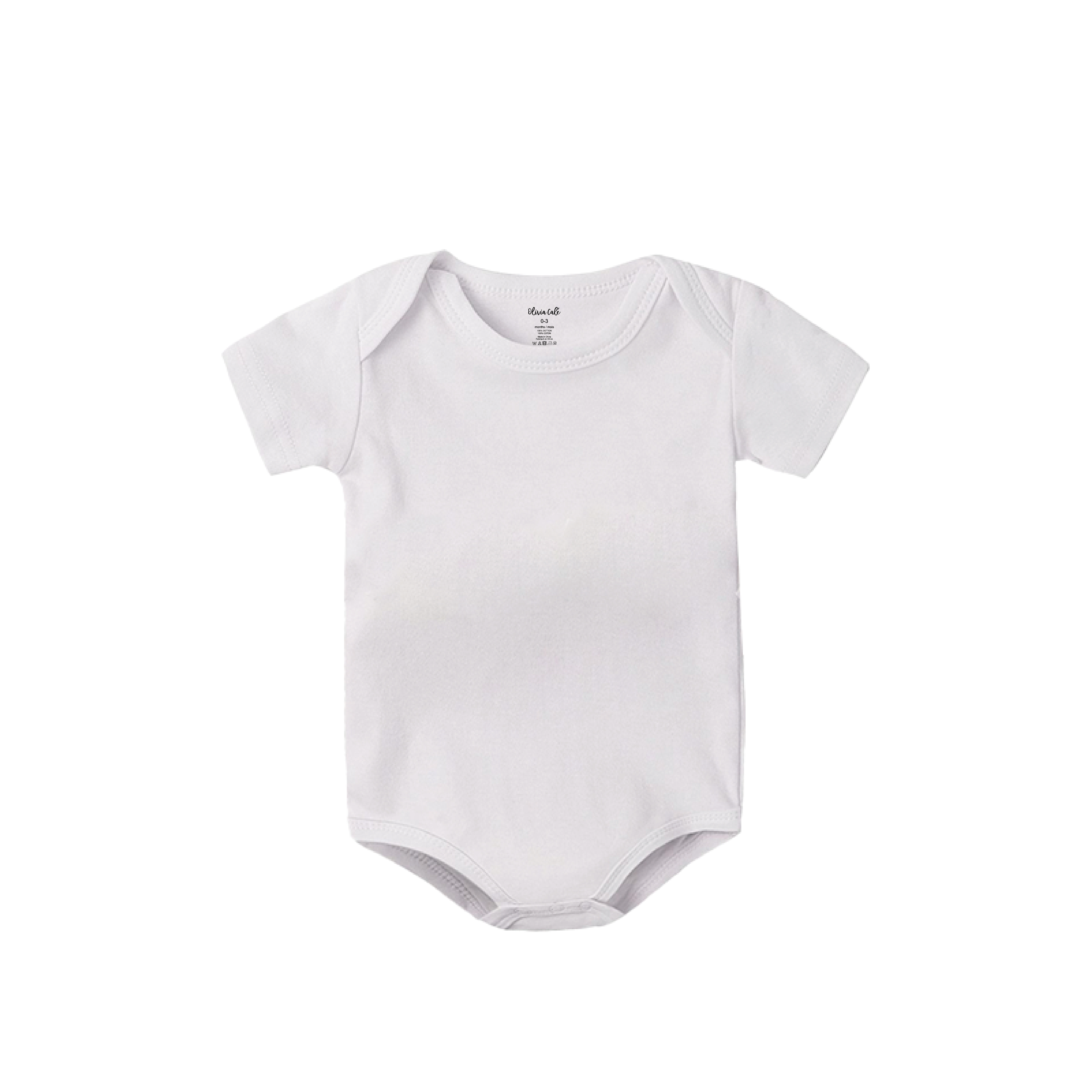 Tots Baby Bodysuit, Short Sleeve, 100% Soft Cotton, Unisex, 0-18 Months, 5 in a Pack